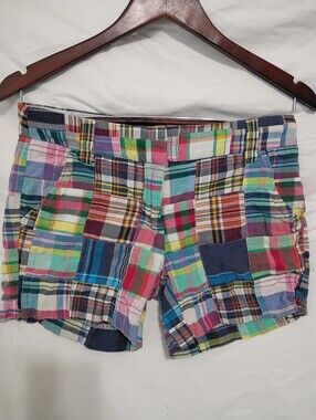 3 Pair! J. Crew Multicolor Patchwork, Blue, And Teal Shorts